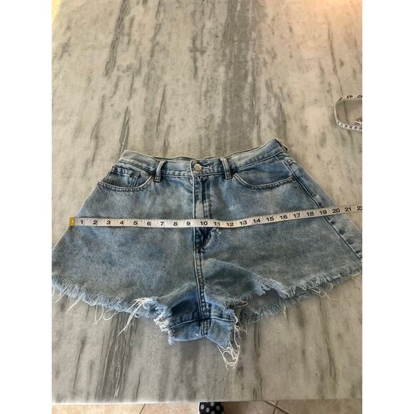 PacSun Flutter Denim Shorts High Rise Woman Size 28 Cut offs Festival Hot Pants - Picture 13 of 13